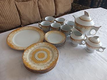 cay: Çay dəsti, rəng - Ağ, Farfor — 6