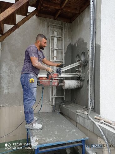 Beton işləri: #Betonkesme #betondeşmə Beton kubik kərpic - dən kəsim deşim — 7