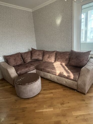 Mebel: Künc divan, İşlənmiş, Açılan, Bazasız, Parça