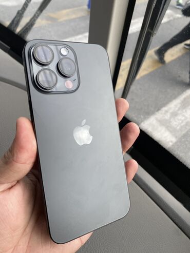 телефоны айфон бу: IPhone 15 Pro Max, Колдонулган, 256 ГБ, Black Titanium, 90 %
