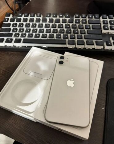 mobile center xiaomi redmi 9: IPhone 11, Б/у, 128 ГБ, White Titanium, Коробка, 80 %