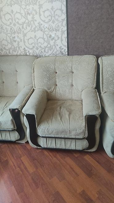 mebel divan kreslo: 3-lü yumşaq mebel dəsti - Tərkib: 2 ədəd kreslo + 1 ədəd 3 nəfərlik — 1