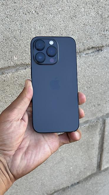 насадки на свет: IPhone 14 Pro, Б/у, 256 ГБ, Черный, Защитное стекло, Чехол, 83 % — 1