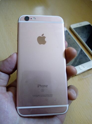 Apple iPhone: IPhone 6s, Б/у, 64 ГБ, Золотой, Чехол, Коробка