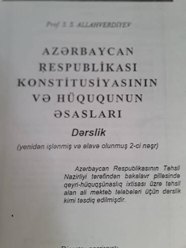 kimya tqdk kitabi: Müxtəlif kitablar satılır. "Azərbaycan Respublikası Konstitusiyasının