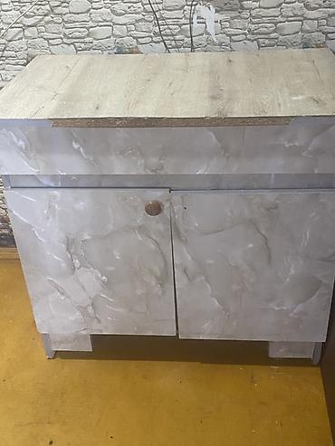 2 qapili dolablar: Mətbəx dolabı - Material: MDF/LDSP əsaslı korpus, üst hissə ağac — 1