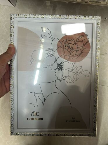 Şəkil və rəsmlər üçün çərçivələr: Çərçivə А4 (21 x 29.7 sm), Plastik — 10