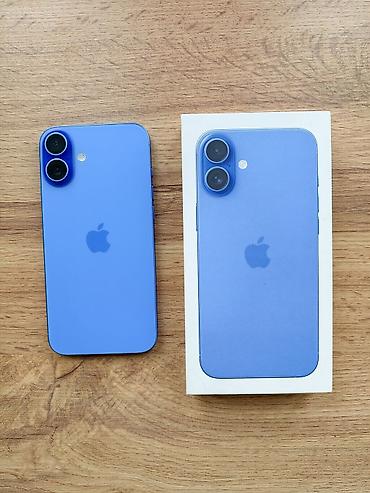 Мобильные телефоны и аксессуары: IPhone 16, Б/у, 256 ГБ, Голубой — 1