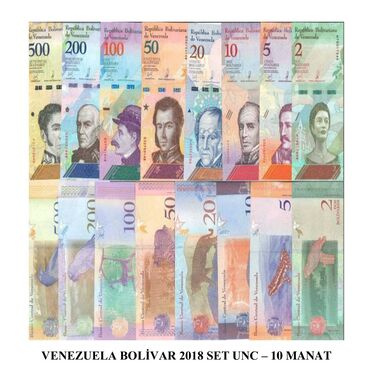 Əskinaslar: Venezuela pulları hamısı birlikdə 10 manata satılır. Qiyməti sondur