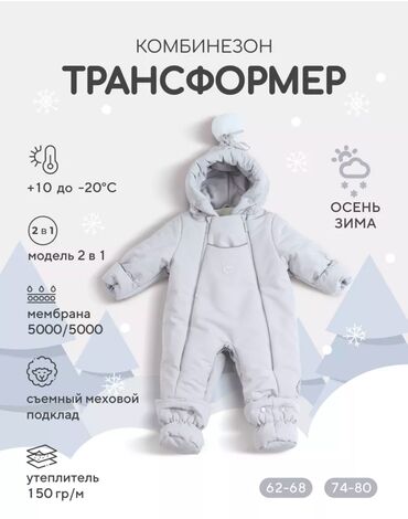 Верхняя одежда: Комбинезон ТРАНСФОРМЕР, от +10 до -20 градусов. Новый!😍 Ошиблась с