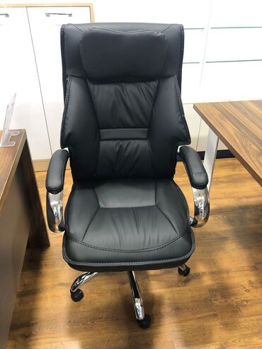 Ofis və oyun kresloları: Yeni, Təkərli, Qolları tənzimlənmir, Dəri — 3