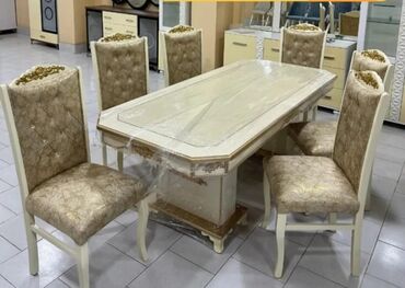 Masa və oturacaq dəstləri: Dördbucaq masa, 6 stul -da lalafo.az — 8 Masa və oturacaq dəstləri: Dördbucaq masa, 6 stul — 8