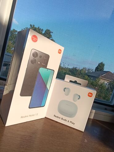 Redmi Note 13, 256 ГБ, цвет - Голубой, Гарантия, Сенсорный, Отпечаток пальца
