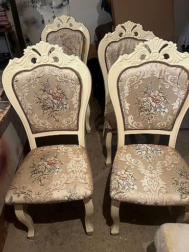 Ремонт, реставрация мебели: Реставрация мягкой мебели Перетяжка ткань стульев и пакраска дерево — 2