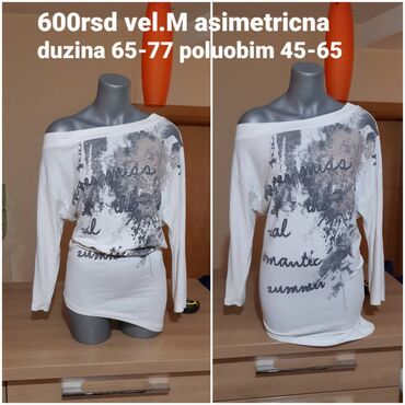 Majice dugačkih rukava: M (EU 38), Jednobojni, Vez, Sa ilustracijom — 5