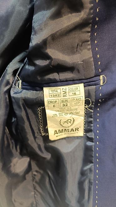 navy: Турецкий костюм AMMAR, классический, темно‑синий. Состав ткани: 70% — 5