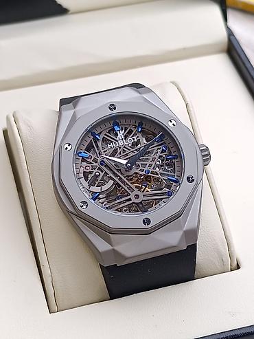 meta eynək: Hublot “Sang Bleu” üslubunda skelet mexanizmalı kişi qol saatı Rolex — 2