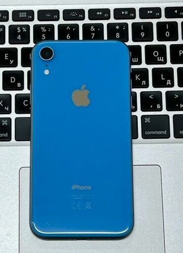 Apple iPhone: IPhone Xr, Б/у, 64 ГБ, Синий, Чехол, 74 %