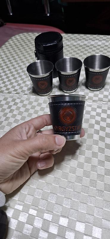 Другие комплектующие: Стальные рюмки, 4шт. в чехле (дермантин). С рисунком национального — 9