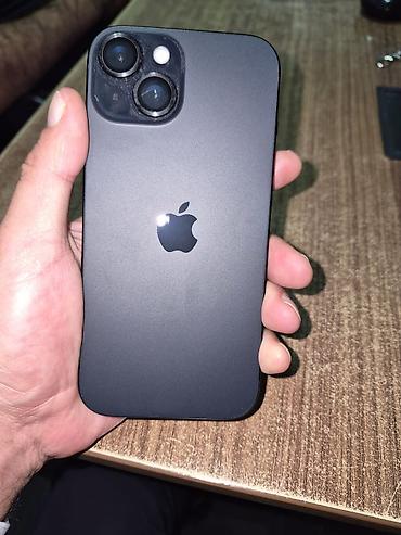IPhone 15, 128 GB, Midnight, Simsiz şarj, Face ID, Sənədlərlə