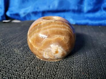 mini koš: Svecnjak nov od oniksa,poludragi kamen iz 70,80ih godina. Svecnjak — 7