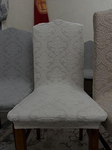 Чехлы для мягкой мебели: Чехлы на стулья с высоким спинкой - Эластичные чехлы на стулья без — 6