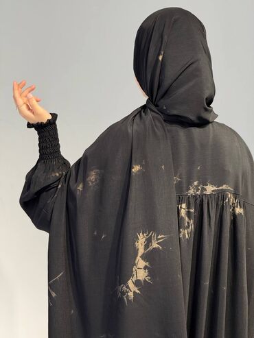 Повседневные платья: Абая с хиджабом из мягкой струящейся ткани с благородным сатиновым — 13