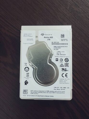 Жёсткие диски (HDD): Жёсткий диск (HDD) Seagate, 2 ТБ, 2.5", Б/у