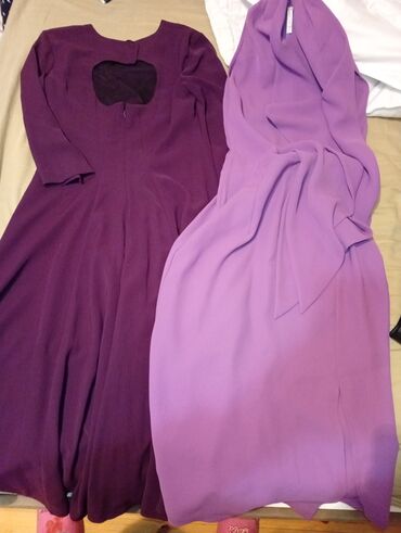 koynekler: Qadın və kişi geyimləri dəsti - 2 ədəd qadın donu: - Tünd bənövşəyi