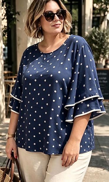 bele bluze: Ženska bluza sa tufnama – model sa karner rukavima
2000
Din
Do xxl — 3