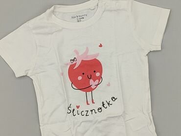 sukienka letnia czarno biała: T-shirt, Fox&Bunny, 1.5-2 years, 86-92 cm, condition - Very good