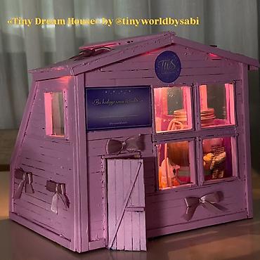 lent guller: “Tiny Dream House” – dekorativ mini ev qutusu (işıqlı) - — 2