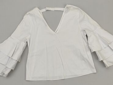 białe bluzki lniane damskie: Bluzka Damska, Zara, M, stan - Dobry