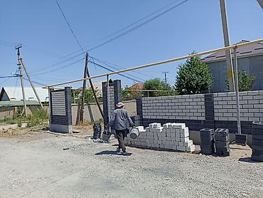 Кладка заборов и ворот из блоков - Строим заборы из качественных lalafo.kg да Кладка заборов и ворот из блоков - Строим заборы из качественных