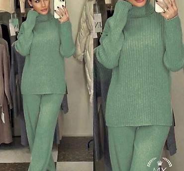 Kompleti: Ženski pleteni komplet – rolka i pantalone - Dvodijelni komplet od — 1