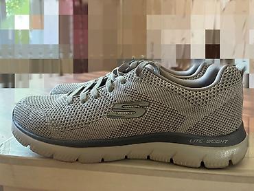 crocs lite ride: Мужские кроссовки, 42, Skechers, Б/у, цвет - Серый — 2