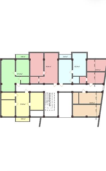 квартира в киркоме: 1 комната, 40 м², 1 этаж, ПСО (под самоотделку) — 2