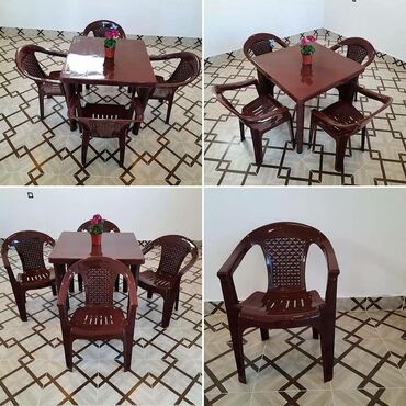 Bağ, çöl masa və oturacaq dəstləri: Stol-stul desti 6 neferlik set - 145 AZN 4 neferlik setde var - 85 — 5