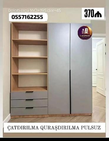 Dəhliz dolabları: Dəhliz dolabları – İLKSİMAY Mebel Variant 1: - Ölçü: 200×140×40 sm - — 7