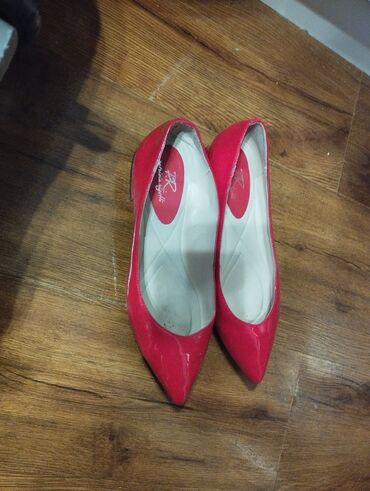женский туфли: Туфли 38, цвет - Красный