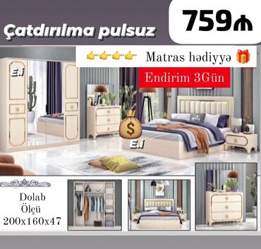 Masa və oturacaq dəstləri: Yataq desti rəng seçimi var