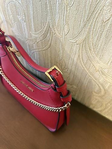 bag qaycsi: Michael Kors qadın çantası – qırmızı rəng - Material: teksturalı — 7