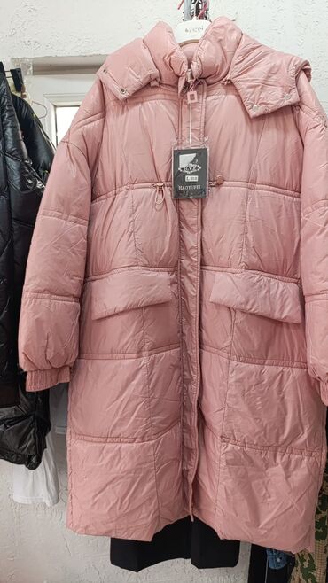 женские зимние дубленки: Пальто, L, цвет - Розовый at lalafo.az женские зимние дубленки: Пальто, L, цвет - Розовый
