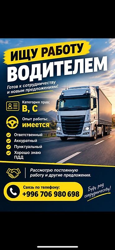 требуется водитель е: Услуга: профессиональный водитель в поиске работы - Категории — 1