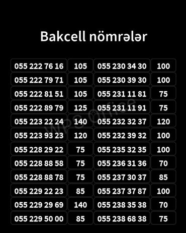 bakcell 500 mb 3 azn: Номер: ( 055 ) ( 552228979 ), Новый