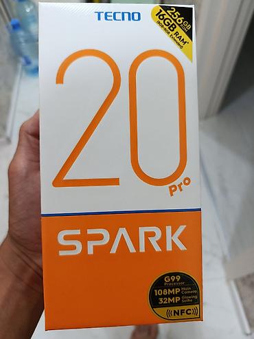 kontakt home planşet ucuz: Tecno Spark 20 Pro, 256 GB, rəng - Mavi, Sənədlərlə — 1