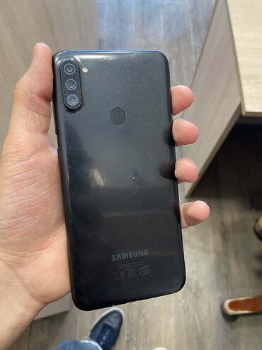 Samsung: Samsung Galaxy A11, 32 GB, rəng - Qara, Zəmanət, Barmaq izi, İki sim kartlı