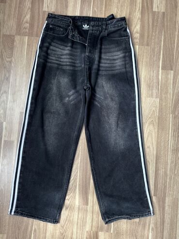 kişilər üçün rezinkalı cinslər: Baggy jeans Adidas x Balenciaga original baggy şalvar ölçü:M Unisex