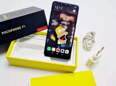 телефон пока: Poco Pocophone F1, Б/у, 128 ГБ, цвет - Синий, eSIM, 1 SIM, 2 SIM