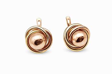 amber elixir: Серьги из красного золота 585 Артикул: 23902 Категория: серьги — 1